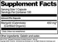 Terravita Marigold (Calendula) (Certified Organic) - 450 Mg (100 Capsules, Zin: 517744)