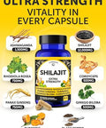 Lunakai Usa Made Shilajit & Sea Moss Capsules Bundle With Ashwagandha Black Seed Oil & Rhodiola For Strength & Immune Support 60Ct Each