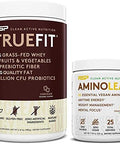 Rsp Nutrition Vegan Aminolean Pre Workout Energy (Pineapple Coconut 25 Servings) With Truefit Protein Powder (Chocolate 2 Lb)