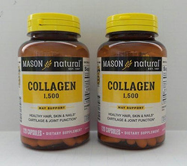 Mason Vitamins Collagen Plus Biotin & Vitamin C 1500 120 Capsules(Pack Of 2) By Mason Natural
