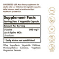 Solgar L-Lysine 500 Mg 250 Vegetable Capsules - Enhanced Absorption & Assimilation - Promotes Integrity Of Skin & Lips - Collagen Support - Amino Acids - Non-Gmo Vegan Gluten Free
