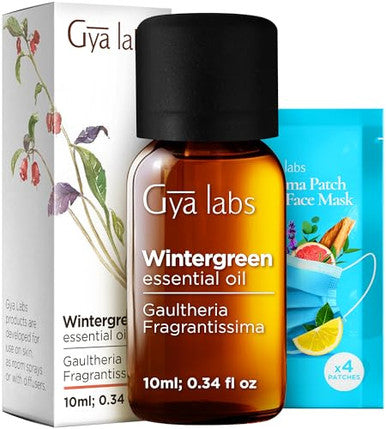 Gya Labs Wintergreen Essential Oil For Diffuser & Thyme Oil For Hair Set - Aromatherapy Grade Essential Oils Set - Gya Labs