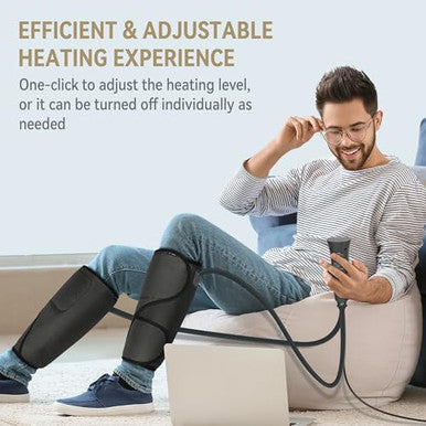 Fit King Air Compression Leg Massager With Heat - Great For Wife Mom Dad