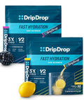 Dripdrop Hydration Electrolyte Powder Packets Lemon & Berry Bundle 64 Count