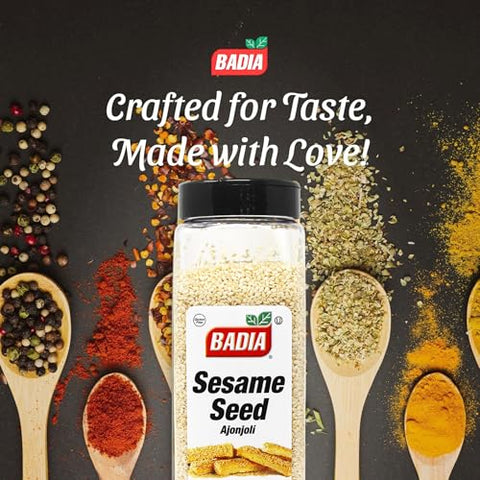 Badia Sesame Seed Hulled 16 oz ÃƒÂ¢Ã¢â€šÂ¬Ã¢â‚¬Å“ Nutty Mild Flavor for Baking, Cooking, Salads, & Breads