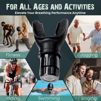 Bodyssey Breathing Enhancer | Premium Silicone Trainer | Boost Breathing Efficiency | Adjustable Resistance Levels | Compact Portable And Easy To Maintain