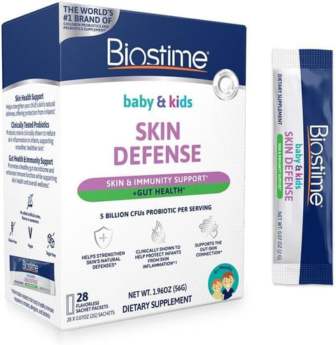 Biostime Baby & Kids Dual Defense " Nasal & Respiratory Support Includes Probiotics For Immune Support 5 Billion Cfus 2Fl Hmo Prebiotic Clinically Tested Strains 28 Sachets