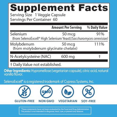 Doctors Best Nac Detox Regulators Supports Cellular Health & Liver Function Nongmo Gluten Soy Vegetarian 60 Veggie Caps