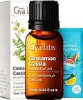 Gya Labs Cedarwood & Cinnamon Essential Oil Set - Aromatherapy Grade Essential Oils Set - 2X0.34 Fl Oz - Gya Labs