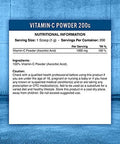 Applied Nutrition Vitamin C Powder 100% Pure Vitamin-C L- Ascorbic Acid British Pharma Grade, Instant Mixing VIT-C Non GMO, Halal, Vegan Friendly, Immune System Support, 200 Servings
