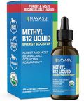 Havasu Nutrition Usda Organic Vitamin B12 Liquid Drops - Methylcobalamin For Enhanced Energy And Nervous System Support - 30 Servings - Highly Bioavailable For Absorption - Non-Gmo Vegan Strawberry Flavor 1 Fl Oz
