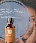 Pure Body Naturals Vitamin C Serum Dark Spot Corrector For Face, With Hyaluronic Acid And Vitamin E - Brightening Dark Spot Corrector Serum, 1 Fl Oz