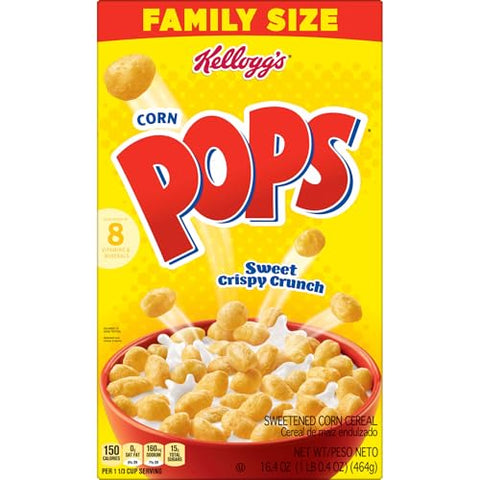 Kellogg's Rice Krispies Cold Breakfast Cereal, 8 Vitamins and Minerals, Rice Krispies Treats, Giant Size, Original, 24oz Box (1 Box)