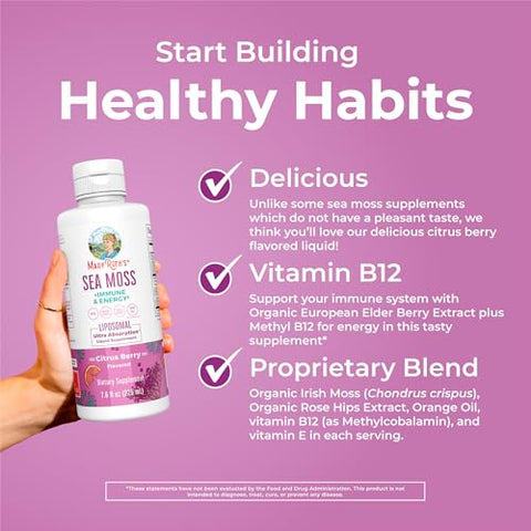 Maryruth'S Maryruth Organics Sea Moss Liposomal (Citrus Berry) & Collagen Booster (Maple Hot Cocoa) Clean Label Project Verified Vitamins For Energy Immunity And Overall Wellness Vegan Non-Gmo