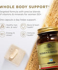 Solgar One Daily WomenS Multi 50+ Whole Body Support For Women 50 And Older Highly Absorbable Heart Bone and Breast Health Energy Stress Hair Skin and Nails Multivitamin 60 Vegan Capsule Servings