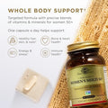 Solgar One Daily WomenS Multi 50+ Whole Body Support For Women 50 And Older Highly Absorbable Heart Bone and Breast Health Energy Stress Hair Skin and Nails Multivitamin 60 Vegan Capsule Servings