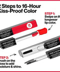 Revlon Liquid Lipstick With Clear Lip Gloss Colorstay Overtime Lipcolor Dual Ended With Vitamin E 410 Perennial Peach 0.07 Fl Oz