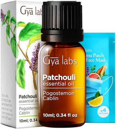 Gya Labs Patchouli Essential Oil For Diffuser & Lavender Oil Essential Oil For Diffuser Set - Aromatherapy Grade Essential Oils Set - 2X0.34 Fl Oz - Gya Labs