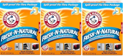 Arm & Hammer Baking Soda Fresh-n-Natural Odor Eliminator, 12 oz (Pack of 3)