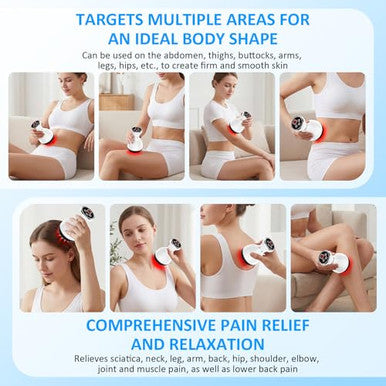 Connova Lym-Phatic Dr-Ainage Massager -Body Scul-Pting Machine With 30-Level Micro-Current Light Heat & Vib-Ration For Legs Arms & Belly Body Helps Reduce Str-Etch Marks & Cell-Ulite