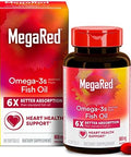 Megared Advanced 6X Absorption Softgels Omega3 Fish Oil Supplement 800Mg (80 Count In A Box) Epa Dha Fish Oil Supports Heart Brain Joints & Eyes