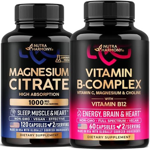 Nutraharmony Vitamin B Complex and Magnesium Citrate Capsules