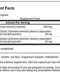 Swanson Green White & Black Tea Complex 200/200/200 Milligrams 60 Capsules