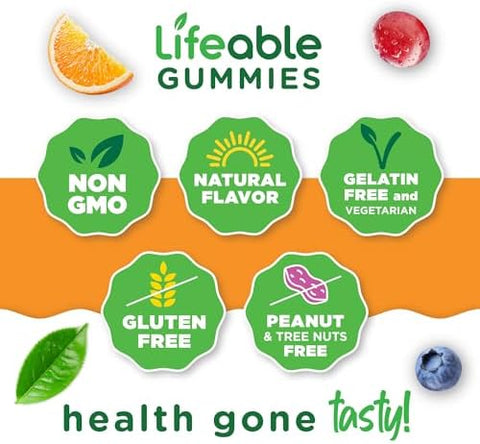 Vitamin D Gummies for Adults 5000 IU Great Tasting D3 Vitamin Immune Support and Healthy Bones Vitamin D Supplement for Men Women 90 Gummies Lifeable