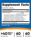 Nutricost Probiotic Complex (40 Billion Cfu) (60 Capsules) Gmo Gluten