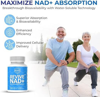 Nad Supplement - Revive Nad+ Doctor Formulated Patented Nad+ Booster For Cellular Healing & Repair, Maximum Bioavailable Nicotinamide Riboside As An Nmn Alternative.