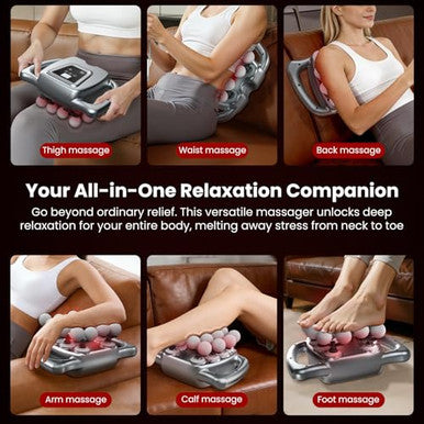 Akalol 24 & 16 Head Massage Gun Deep Tissue Body Massage For Back Shoulders Neck Legs Foot Massage Gun Deep Tissue Percussion Massager With 9 Modes & 30 Levels Body Muscle Pain Relief