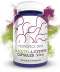 Nootropics Depot N-Acetyl L-Cysteine Capsules | 500mg | NAC | 180 Count | Supports Healthy Liver Function | Cellular Health | Glutathione Levels | Healthy Oxidation Levels