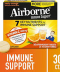 Airborne 1000Mg Vitamin C + Zinc Sugar Multivitamin Immune Support Effervescent Fizzy Drink Tablets Zesty Orange Flavor With Powerful Antioxidants Vitamins A C & E 30 Tablets (4 Pack)