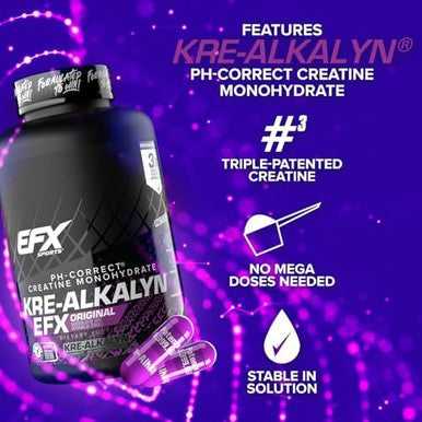 Efx Sports Krealkalyn Efxph Correct Creatine Monohydrate Pill Supplementstrength Muscle Growth and Performance120 Servings 240 Capsules