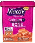 Viactiv Calcium +Vitamin D3 Supplement Soft Chews Caramel 60 Chews Calcium Dietary Supplement for Bone Health