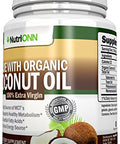 ORGANIC COCONUT OIL Capsules - 180 Softgels - 4000 MG Daily - Cold-Pressed Extra Virgin Coconut Oil - Certified USDA Organic - Great For Hair, Skin And Acne