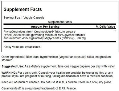 Swanson Advanced Phytoceramides 30 Milligrams 30 Veg Capsules