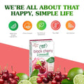 True Citrus TRUE LIME Black Cherry Limeade Drink Mix (10 Packets) No Artificial Sweeteners Low Calorie Water Flavor Packets & Water Enhancer with Stevia