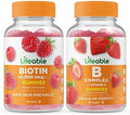 Lifeable Biotin + Collagen & Biotin Gummies Bundle Great Tasting Vitamin Supplement Gluten Gmo Chewable