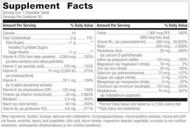 Bariatric Advantage Chewable Ultra Solo Without Iron Citrus 30 Tablets (Pack Of 1)