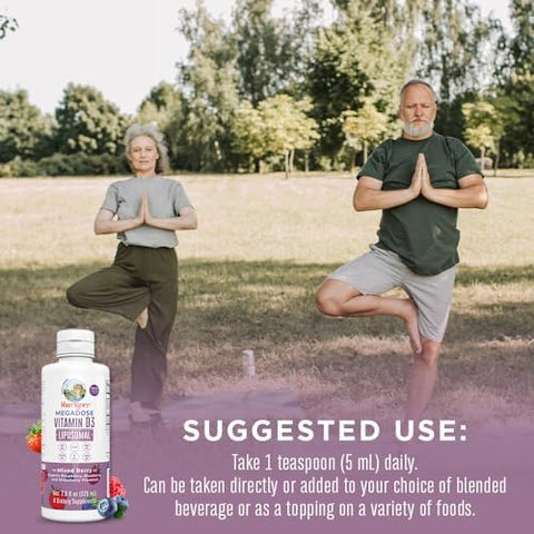 Maryruth Organics Kids Multivitamin Liposomal (Strawberry Cherry and Vanilla) and Vitamin D3 Liposomal (Mixed Berry) Clean Label Project Verifieda' Vitamins For Immunity and Overall Wellness Vegan NonGmo