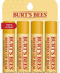 Burt'S Bees Lip Balm Stocking Stuffers Moisturizing Lip Care Holiday 100% Natural Original Beeswax With Vitamin E & Peppermint Oil (4 Pack)