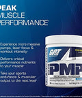 Gat Sport Pmp (Peak Muscle Performance) Preworkout 30 Servings (Blue Raspberry (Stim))