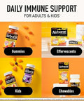 Airborne 1000Mg Vitamin C With Zinc, Sugar Effervescent Tablets, Immune Support Supplement With Powerful Antioxidants Vitamins A C & E - 30 Fizzy Drink Tablets, Zesty Orange Flavor