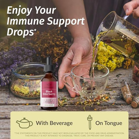 Herbamama Liquid Drops Kit - Bundle Of Cryptolepis Root & Black Elderberry Tincture 2 Fl Oz - Vegan Non-Gmo Sugar & Alcohol- - 2 Pack