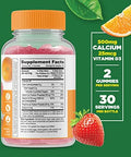 Lifeable Calcium With Vitamin D Kids + Phosphatidylserine (Ps) Kids Gummies Bundle Great Tasting Vitamin Supplement Gluten Gmo Chewable Gummy