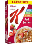 Kellogg's Special K Red Berries Breakfast Cereal, Good Source of Fiber, Large Size, 14.7 oz