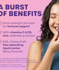 Nature'S Way Sambucus Ultra Immune Juicy Burst Extra-Strength Formula(1) Immune Support Vitamin D3 Vitamin C And Zinc Elderberry Extract 30 Berry Flavored Chews
