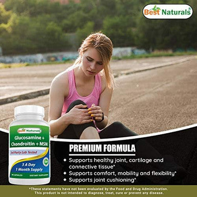 Best Naturals Glucosamine Chondroitin Msm Supplements 2600 Mg Per Serving 90 Capsules (90 Count (Pack Of 2))