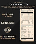 Wild Society Longevity Shake - Anti Aging Supplement - Protein Powder For Muscle Retention & Recovery With Whey Isolate Collagen & Creatine Cacao Royale 15 Servings